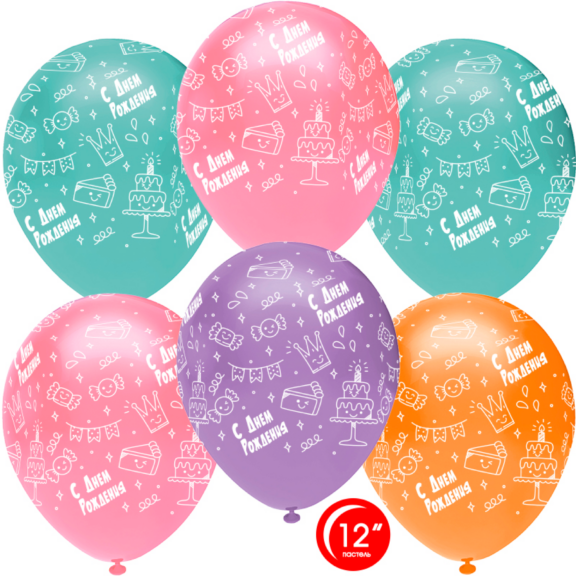 Воздушные шары - С днем рождения стандарт 2